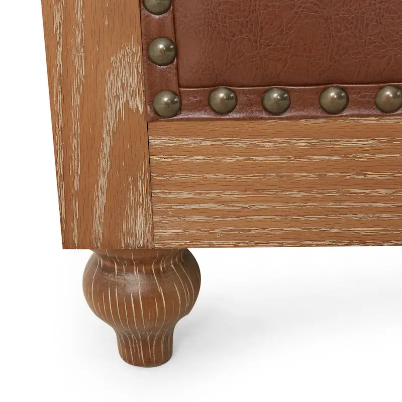 Canapé d'angle capitonné Chesterfield Castalia 7 places par Christopher Knight Home - 114 cm L x 70 cm l x 31,5 cm H