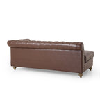 Canapé d'angle capitonné Chesterfield Castalia 7 places par Christopher Knight Home - 114 cm L x 70 cm l x 31,5 cm H