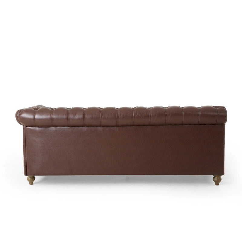 Canapé d'angle capitonné Chesterfield Castalia 7 places par Christopher Knight Home - 114 cm L x 70 cm l x 31,5 cm H