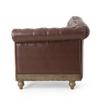Canapé d'angle capitonné Chesterfield Castalia 7 places par Christopher Knight Home - 114 cm L x 70 cm l x 31,5 cm H