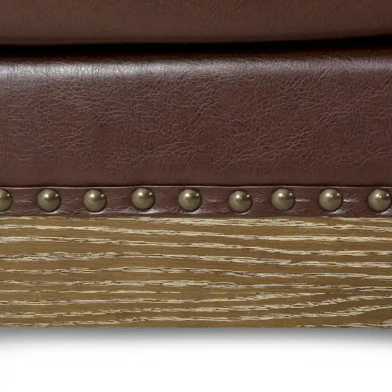 Canapé d'angle capitonné Chesterfield Castalia 7 places par Christopher Knight Home - 114 cm L x 70 cm l x 31,5 cm H