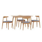 Ensemble de salle à manger 5 pièces Francie style milieu du siècle par Christopher Knight Home