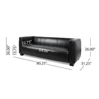 Canapé 3 places Goyette en similicuir de Christopher Knight Home