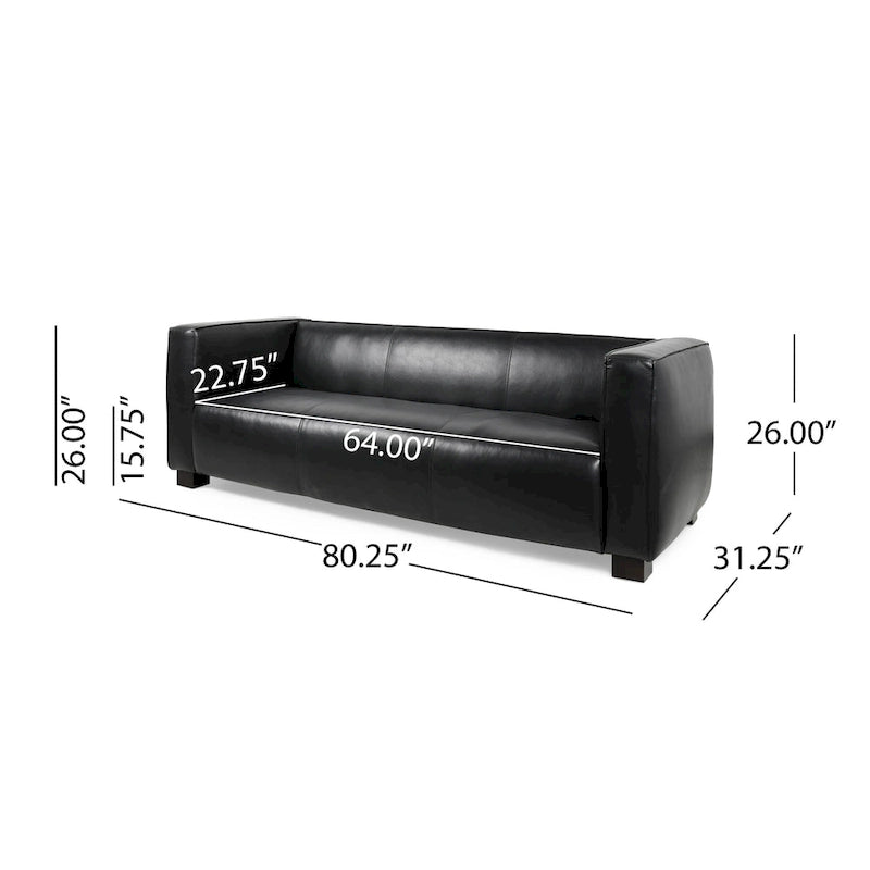 Canapé 3 places Goyette en similicuir de Christopher Knight Home