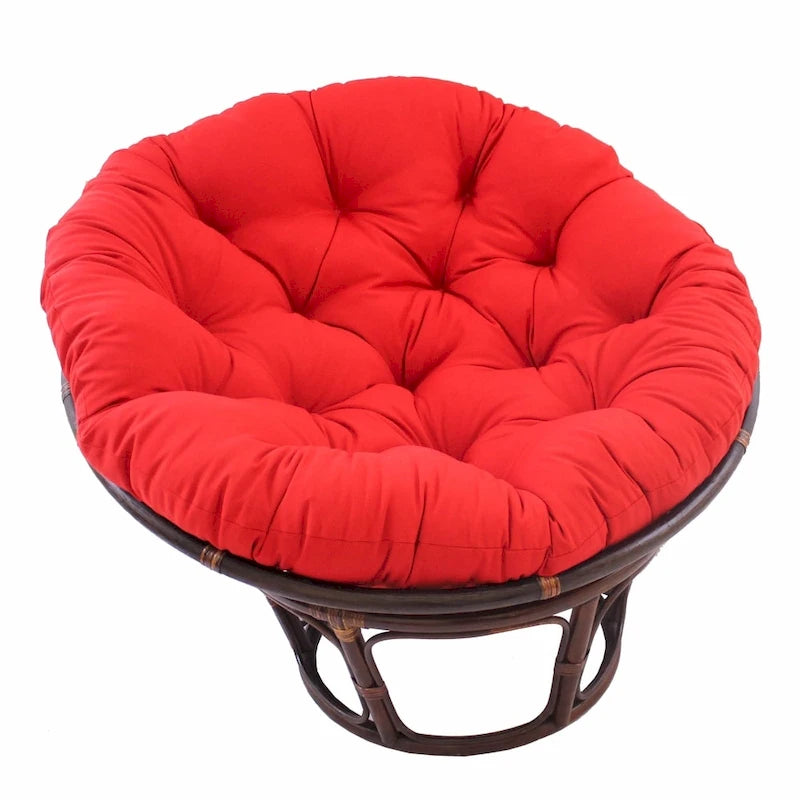 Fauteuil Papasan Bali en rotin de 107 cm avec coussin en sergé