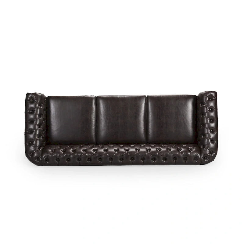 Canapé Chesterfield capitonné Parksley en similicuir de Christopher Knight Home