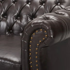 Canapé Chesterfield capitonné Parksley en similicuir de Christopher Knight Home