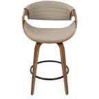 Tabouret de comptoir Carson Carrington Kanteborg 26 à hauteur fixe avec pieds en bois courbé et repose-pieds rond (lot de 2)