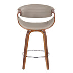 Tabouret de comptoir Carson Carrington Kanteborg 26 à hauteur fixe avec pieds en bois courbé et repose-pieds rond (lot de 2)