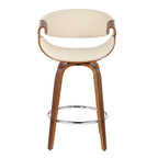 Tabouret de comptoir Carson Carrington Kanteborg 26 à hauteur fixe avec pieds en bois courbé et repose-pieds rond (lot de 2)