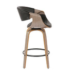 Tabouret de comptoir Carson Carrington Kanteborg 26 à hauteur fixe avec pieds en bois courbé et repose-pieds rond (lot de 2)