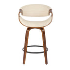 Tabouret de comptoir Carson Carrington Kanteborg 26 à hauteur fixe avec pieds en bois courbé et repose-pieds rond (lot de 2)