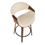 Tabouret de comptoir Carson Carrington Kanteborg 26 à hauteur fixe avec pieds en bois courbé et repose-pieds rond (lot de 2)