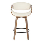 Tabouret de comptoir Carson Carrington Kanteborg 26 à hauteur fixe avec pieds en bois courbé et repose-pieds rond (lot de 2)