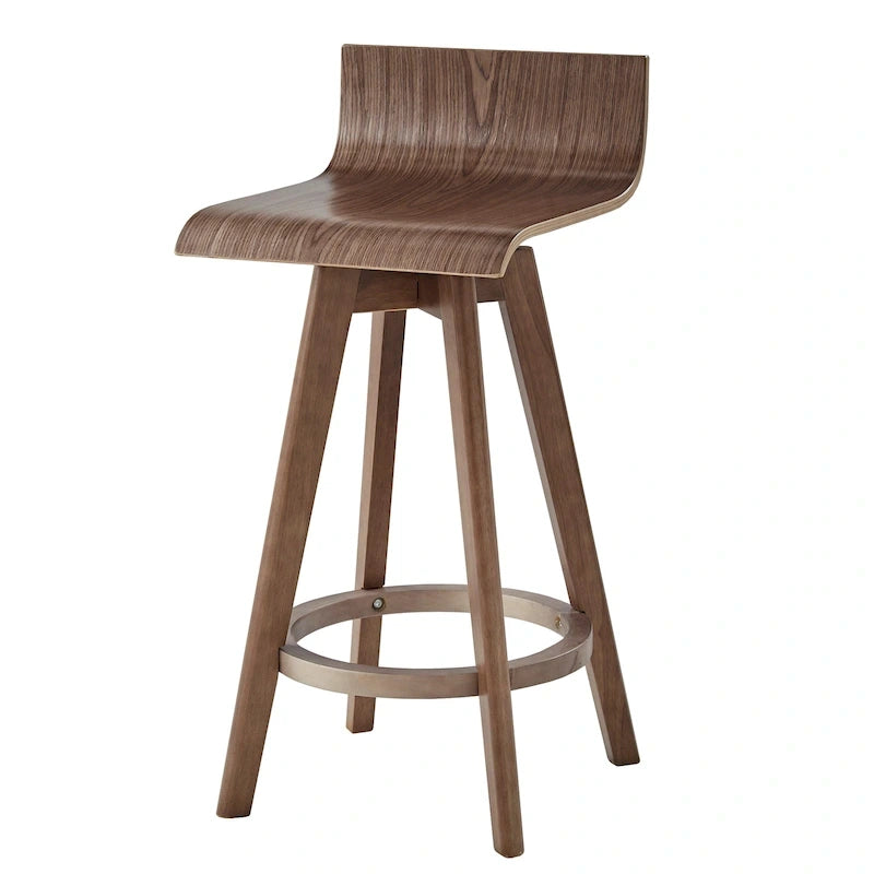 Tabouret pivotant en bois Ellery style moderne du milieu du siècle (lot de 2) iNSPIRE Q Moderne