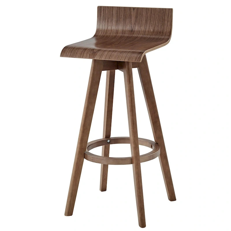 Tabouret pivotant en bois Ellery style moderne du milieu du siècle (lot de 2) iNSPIRE Q Moderne