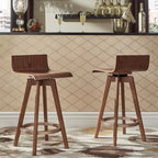 Tabouret pivotant en bois Ellery style moderne du milieu du siècle (lot de 2) iNSPIRE Q Moderne