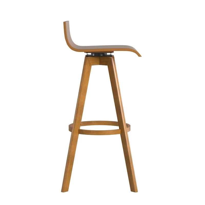 Tabouret pivotant en bois Ellery style moderne du milieu du siècle (lot de 2) iNSPIRE Q Moderne