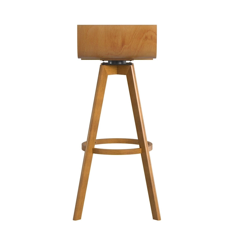 Tabouret pivotant en bois Ellery style moderne du milieu du siècle (lot de 2) iNSPIRE Q Moderne