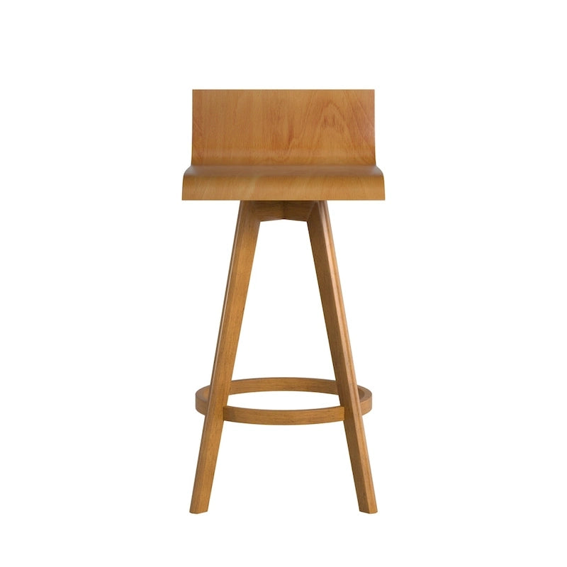 Tabouret pivotant en bois Ellery style moderne du milieu du siècle (lot de 2) iNSPIRE Q Moderne