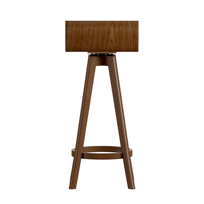 Tabouret pivotant en bois Ellery style moderne du milieu du siècle (lot de 2) iNSPIRE Q Moderne