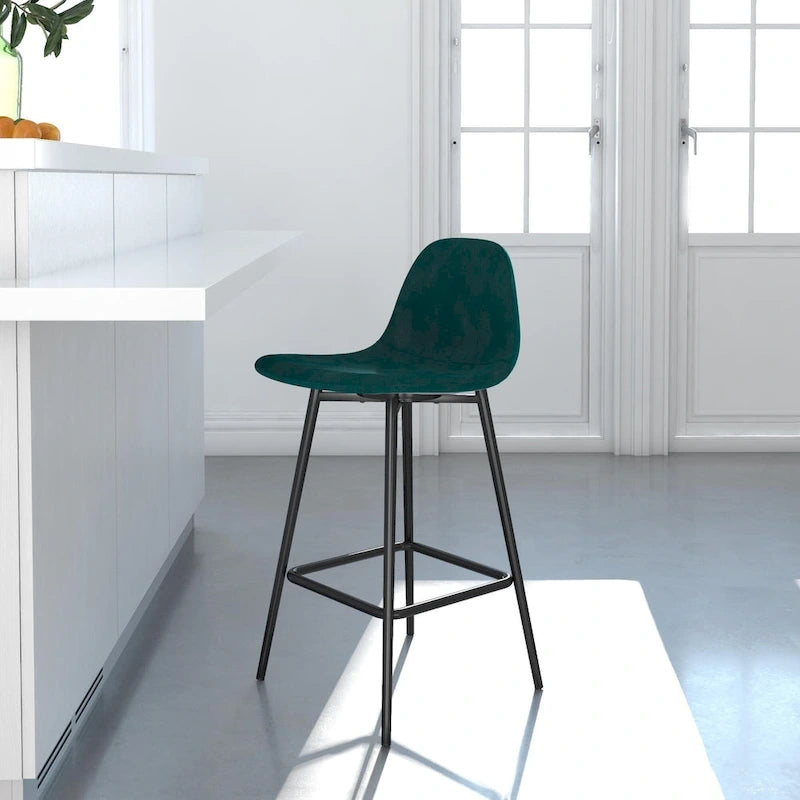 Tabouret de bar rembourré Avenue Greene Ciara - Hauteur d'assise : 61 cm