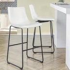 Tabourets de bar vintage BOSSIN en similicuir, 76 cm (30 pouces), lot de 2