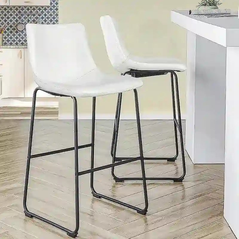 Tabourets de bar vintage BOSSIN en similicuir, 76 cm (30 pouces), lot de 2