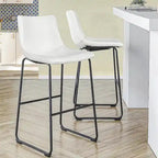 Tabourets de bar vintage BOSSIN en similicuir, 76 cm (30 pouces), lot de 2