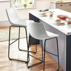 Tabourets de bar vintage BOSSIN en similicuir, 76 cm (30 pouces), lot de 2