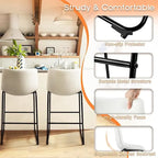 Tabourets de bar vintage BOSSIN en similicuir, 76 cm (30 pouces), lot de 2