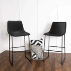 Tabourets de bar vintage BOSSIN en similicuir, 76 cm (30 pouces), lot de 2