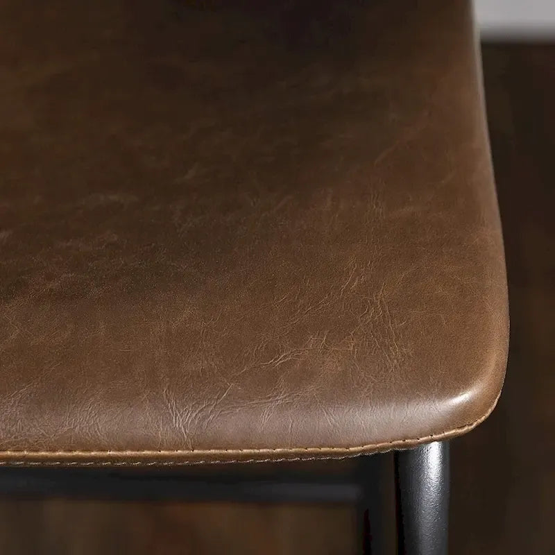 Tabourets de bar vintage BOSSIN en similicuir, 76 cm (30 pouces), lot de 2