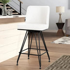 26 tabourets de bar pivotants en cuir/velours, hauteur comptoir - 38,2 cm (H) x 17,7 cm (L) x 19,1 cm (P)