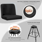 26 tabourets de bar pivotants en cuir/velours, hauteur comptoir - 38,2 cm (H) x 17,7 cm (L) x 19,1 cm (P)