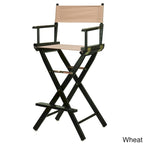 Chaise de réalisateur à cadre noir de 76 cm (30 pouces)