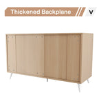 Commode double à 6 tiroirs pour chambre à coucher, commode de 119 cm avec pieds en métal pour salon