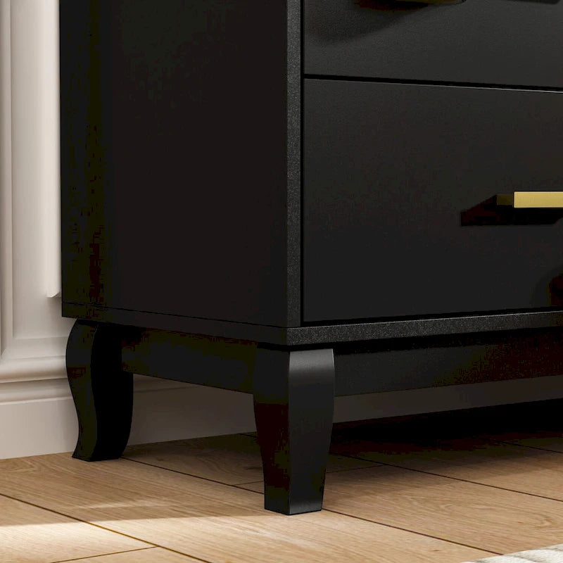 FUFU&GAGA 47.2W 6 Drawer Double Dresser Drawer Storage Chest Lacquer