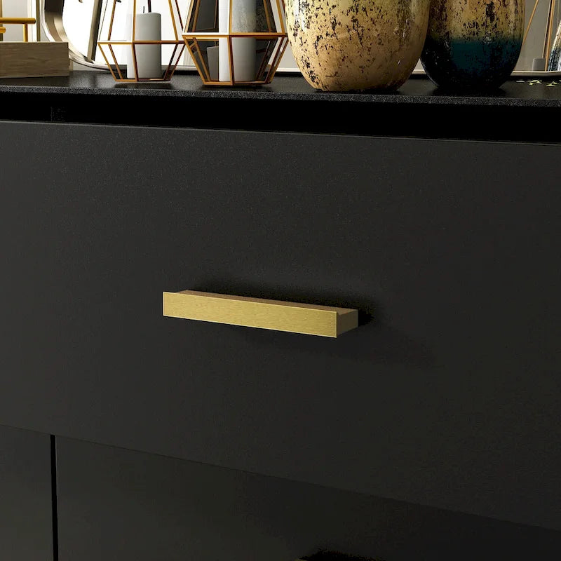 Commode double FUFU&amp;GAGA 47,2 po L, 6 tiroirs, laquée