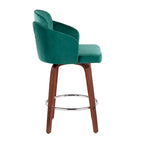 Tabouret de bar Dahlia en bois de noyer (lot de 2)