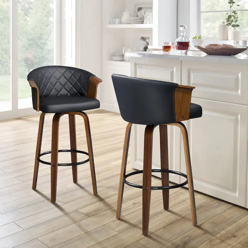 Art Leon Mid-century Modern Swivel Counter Stools (Set of 2)