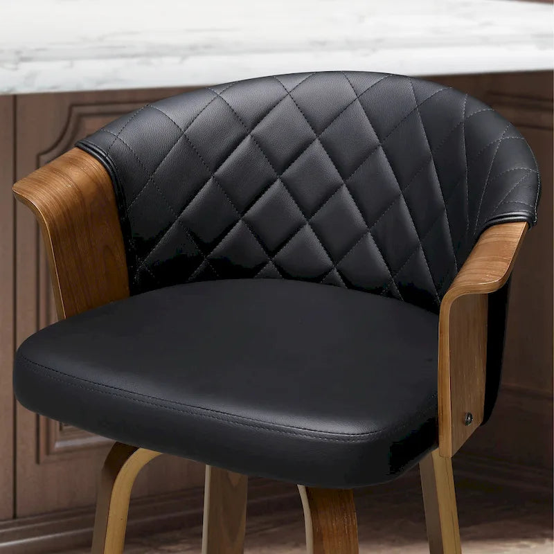 Tabourets de bar pivotants Art Leon style moderne du milieu du siècle (lot de 2)