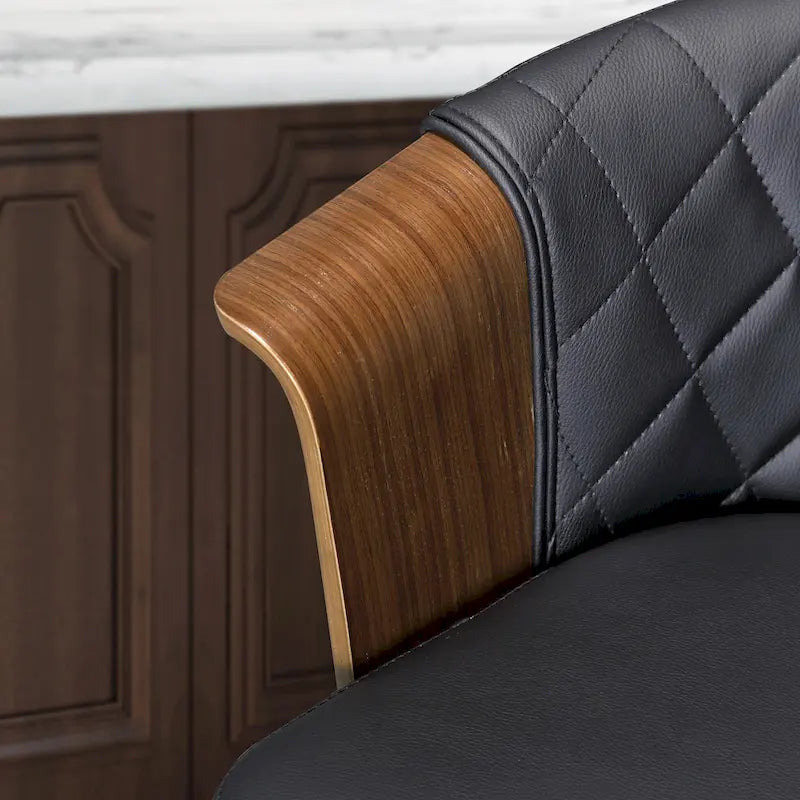 Tabourets de bar pivotants Art Leon style moderne du milieu du siècle (lot de 2)