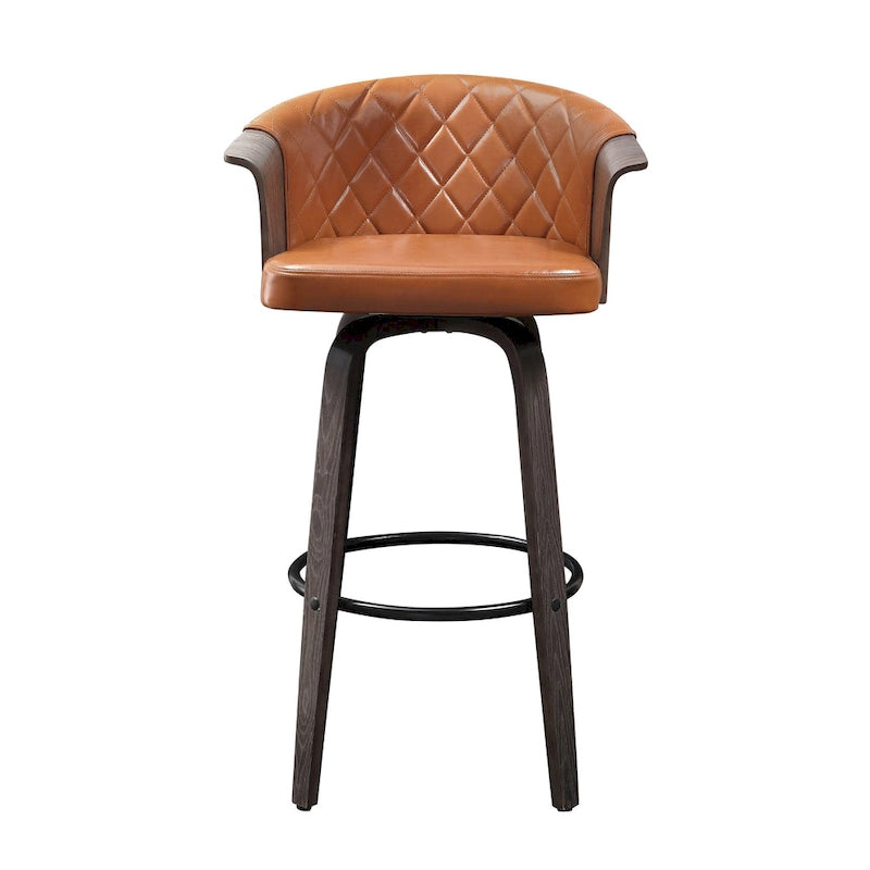 Tabourets de bar pivotants Art Leon style moderne du milieu du siècle (lot de 2)