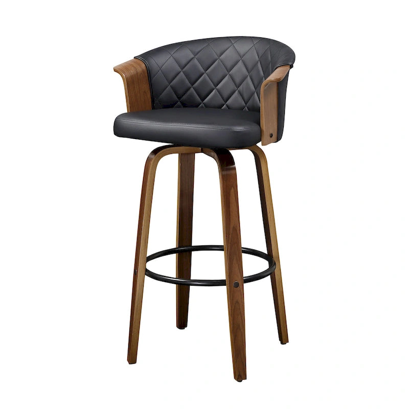 Tabourets de bar pivotants Art Leon style moderne du milieu du siècle (lot de 2)