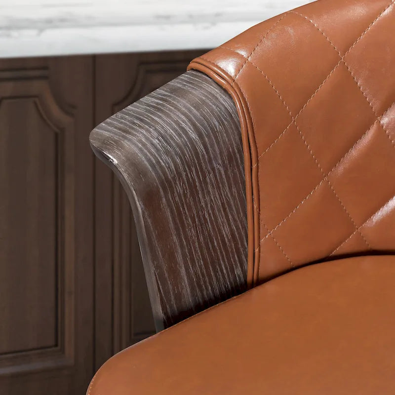 Tabourets de bar pivotants Art Leon style moderne du milieu du siècle (lot de 2)