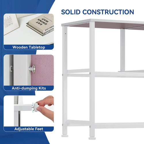 5-drawers Storage Horizontal Bedroom Dresser, Child Dresser with Wood Tabletop