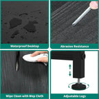 Commode horizontale à 5 tiroirs pour chambre d'enfant, avec plateau en bois