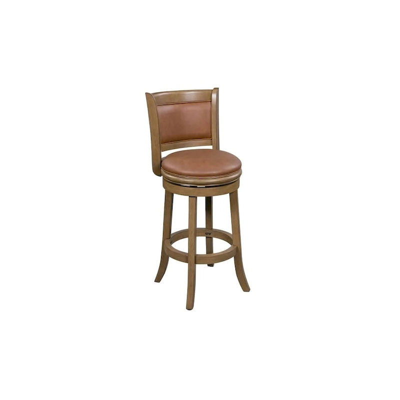 Tabouret de bar pivotant Augusta en bois rembourré