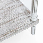 Console à 3 tiroirs en bois et métal vieilli de style campagnard